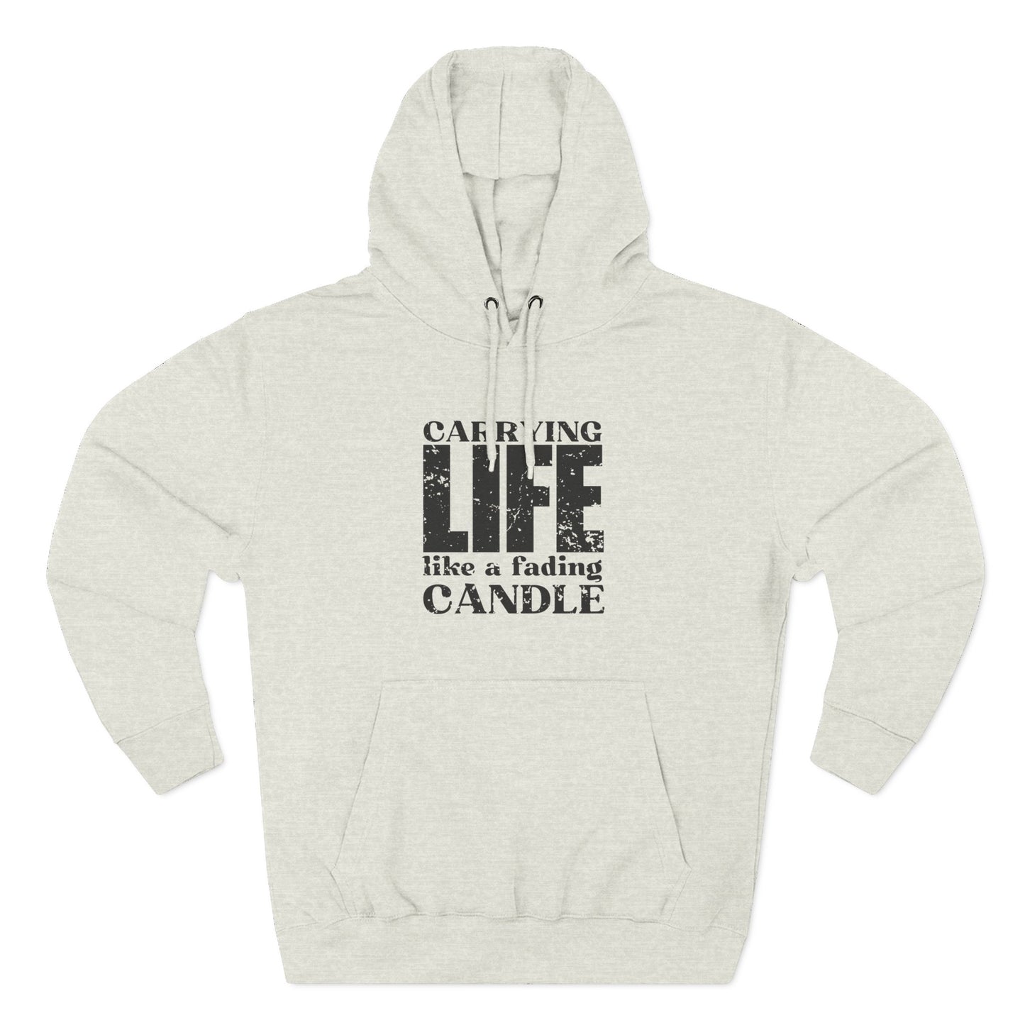 'carrying life like a fading candle' Three-Panel Fleece Hoodie - Unisex