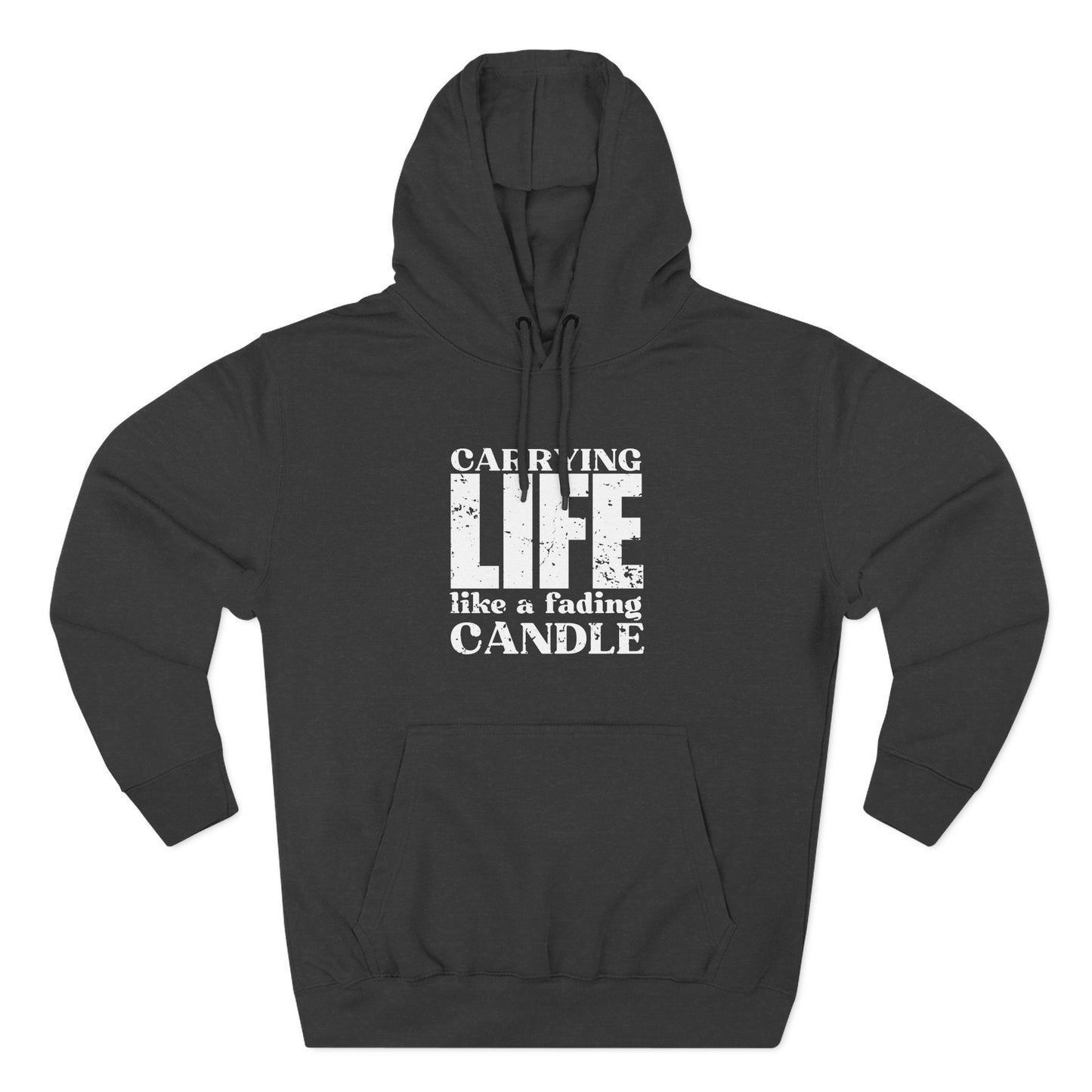 'carrying life like a fading candle' Three-Panel Fleece Hoodie - Unisex