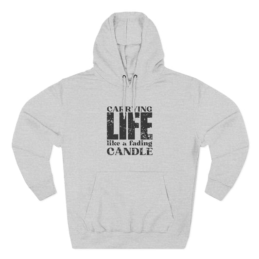 'carrying life like a fading candle' Three-Panel Fleece Hoodie - Unisex