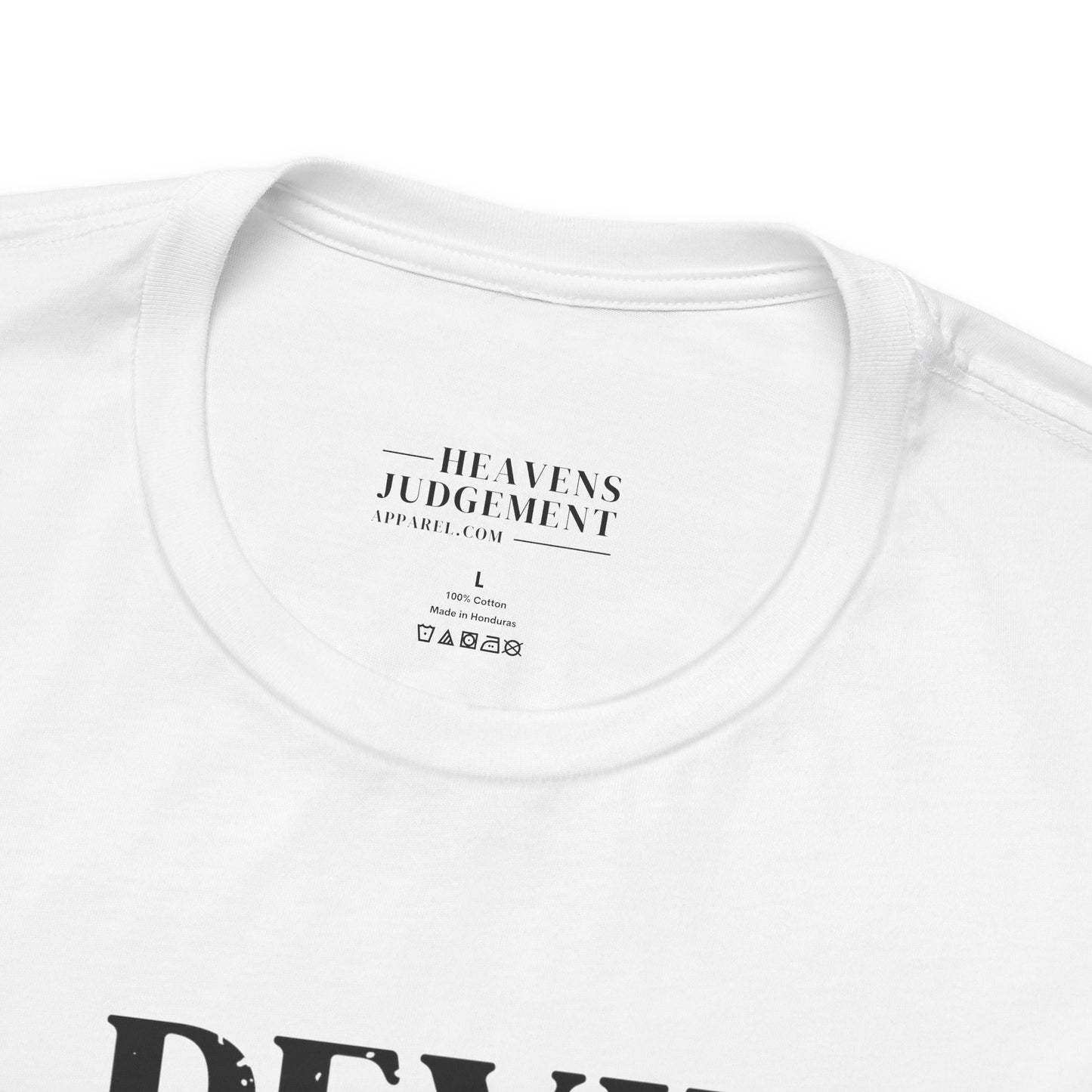 'Devil hid his face, and we learned fear'  T-Shirt - Unisex