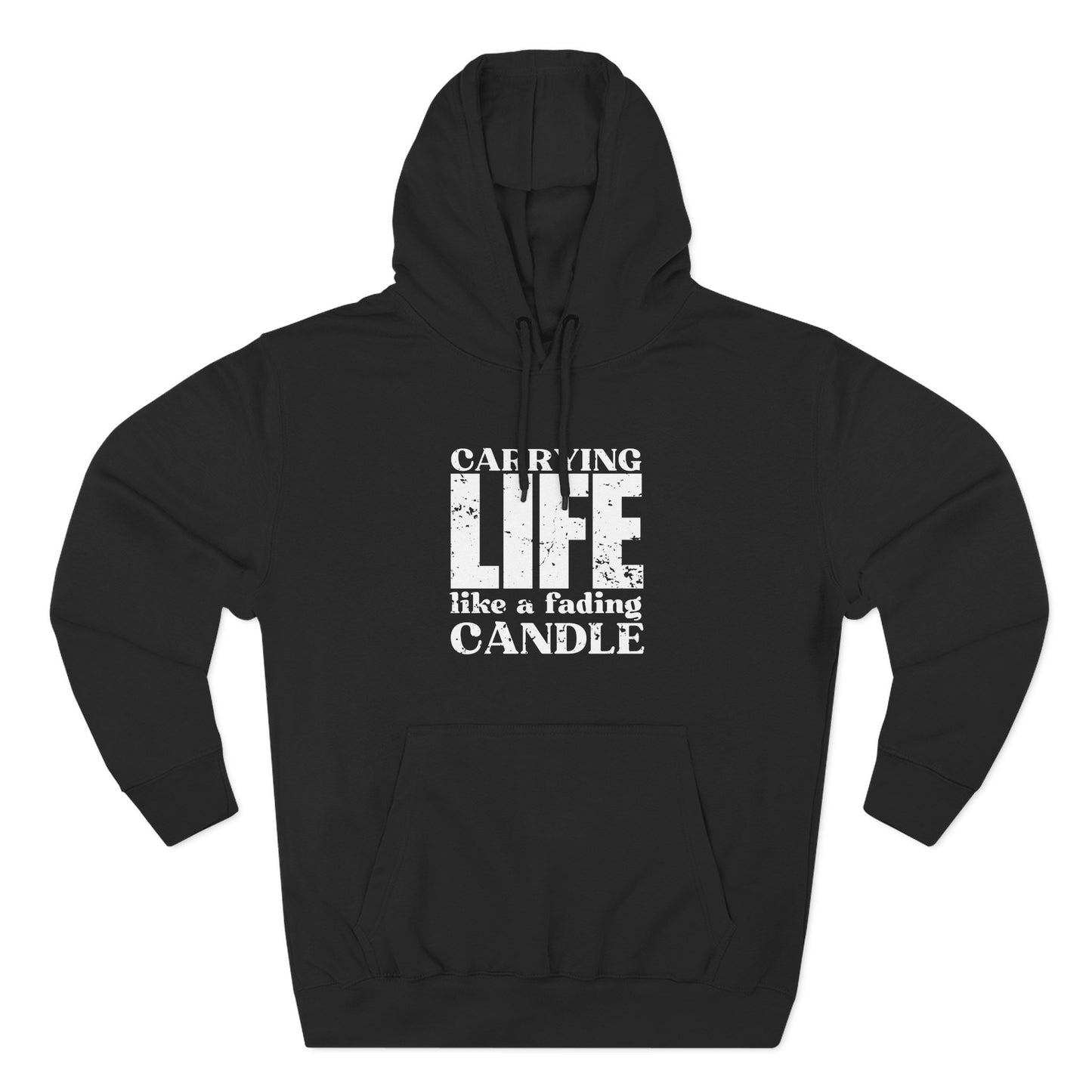 'carrying life like a fading candle' Three-Panel Fleece Hoodie - Unisex