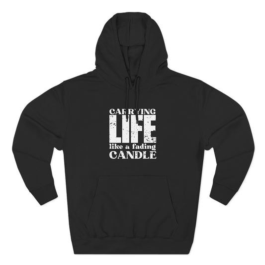 'carrying life like a fading candle' Three-Panel Fleece Hoodie - Unisex